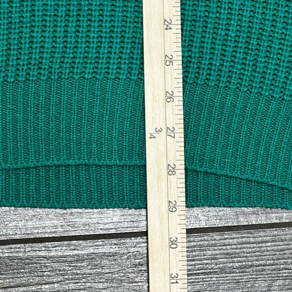 VTG Y2K Venezia Vitale Sweater Size Large Green Knit Chunky Thick Knit Long - Picture 9 of 12